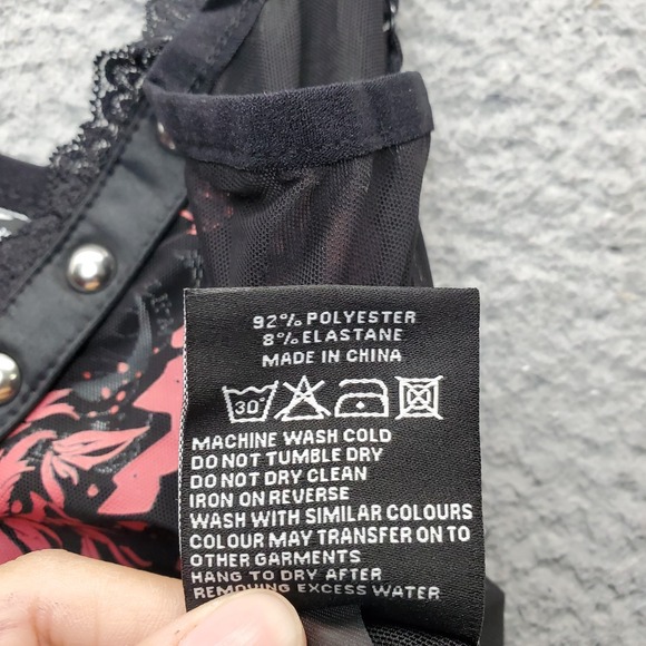 KILLSTAR Your Highness Bodysuit Women S Multi Baphomet Graphic Soft-Stretch Mesh - Picture 7 of 8